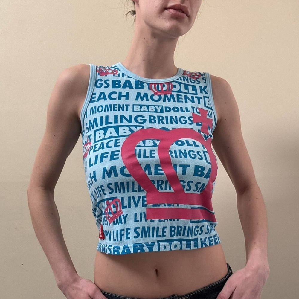 Babydoll blue tank
